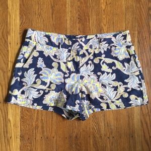 LOFT paisley linen/cotton shorts, size 10